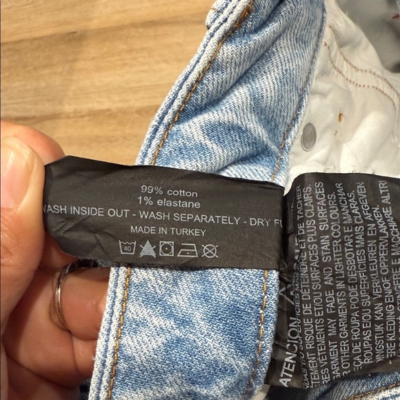 Good American Size 18/50 Denim Straight Leg Jeans - Light Blue High Rise - Picture 15 of 15